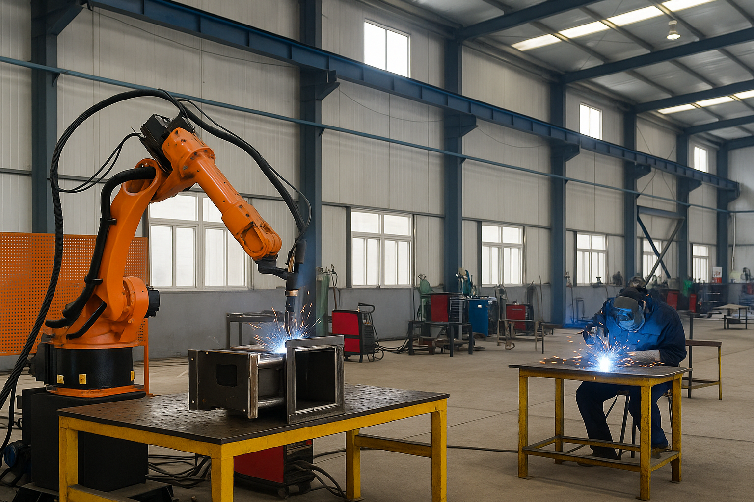 Modern robotic and manual welding operations at PRIME factory