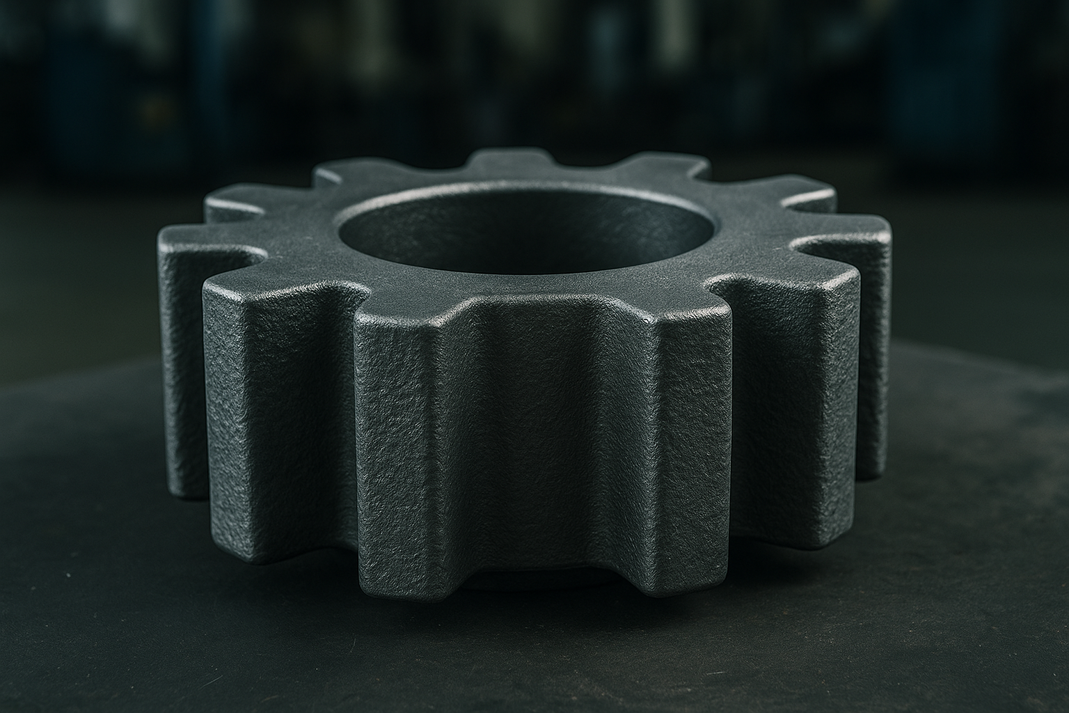 Forged gear blank used in construction and heavy machinery