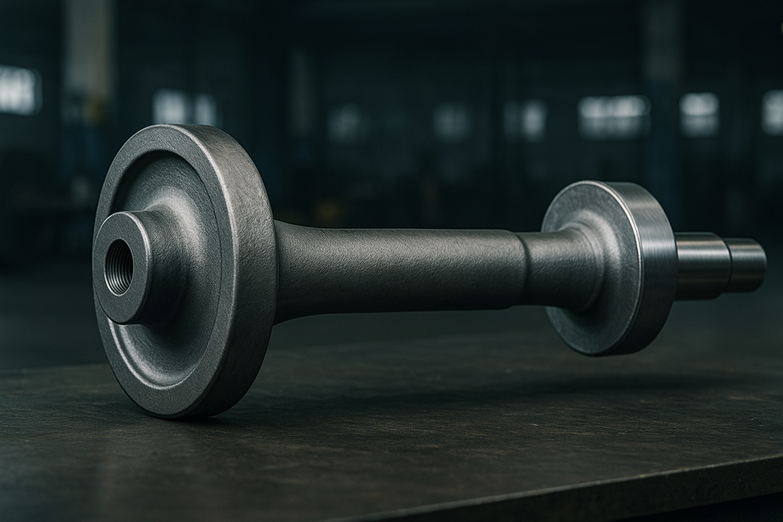 Heavy-duty forged axle for railway application