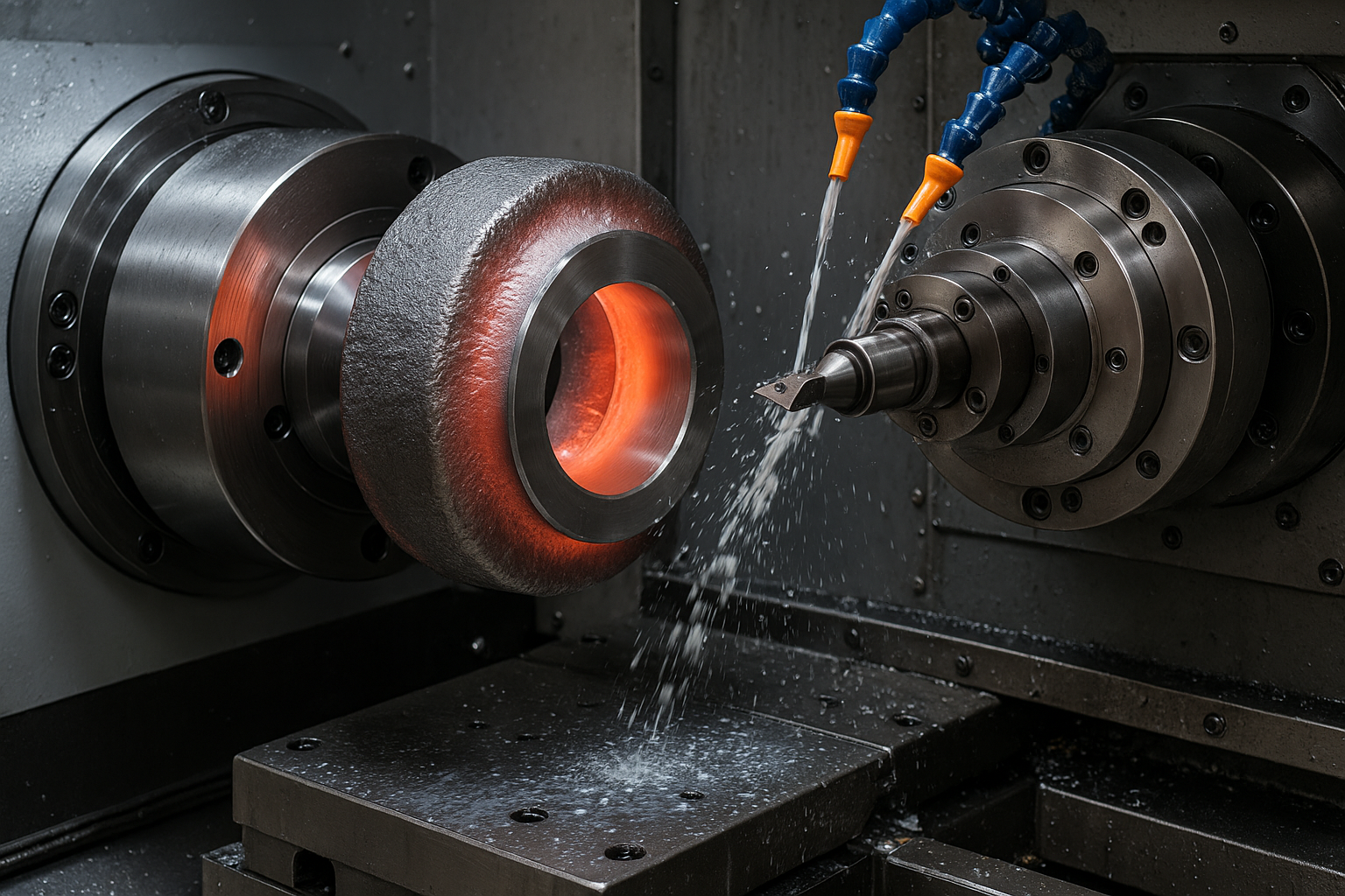 Machining forged metal parts with precision CNC