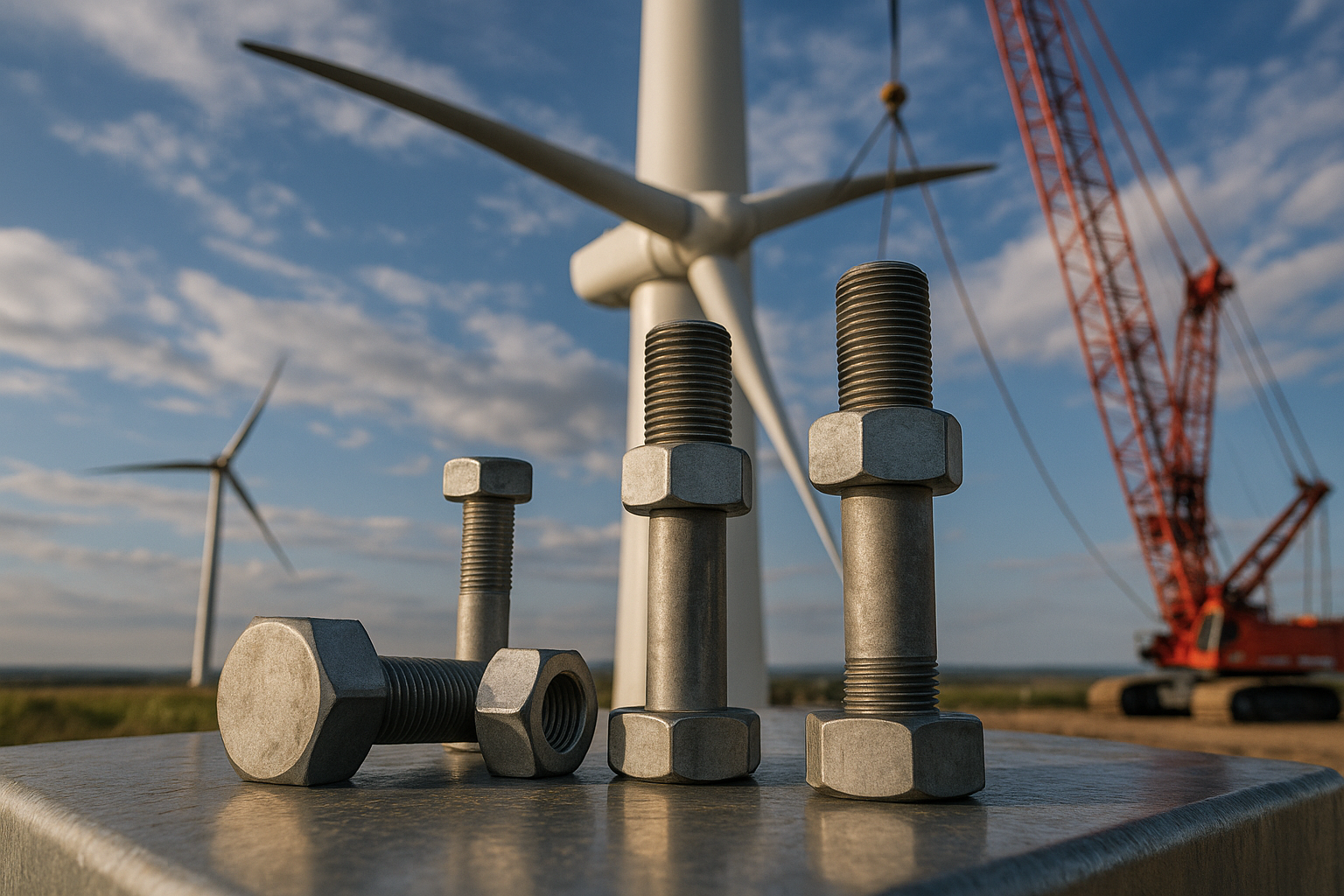 High-performance fasteners in wind turbine assembly