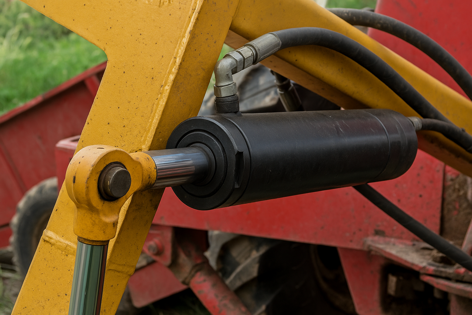 Collar component for agricultural hydraulic cylinder