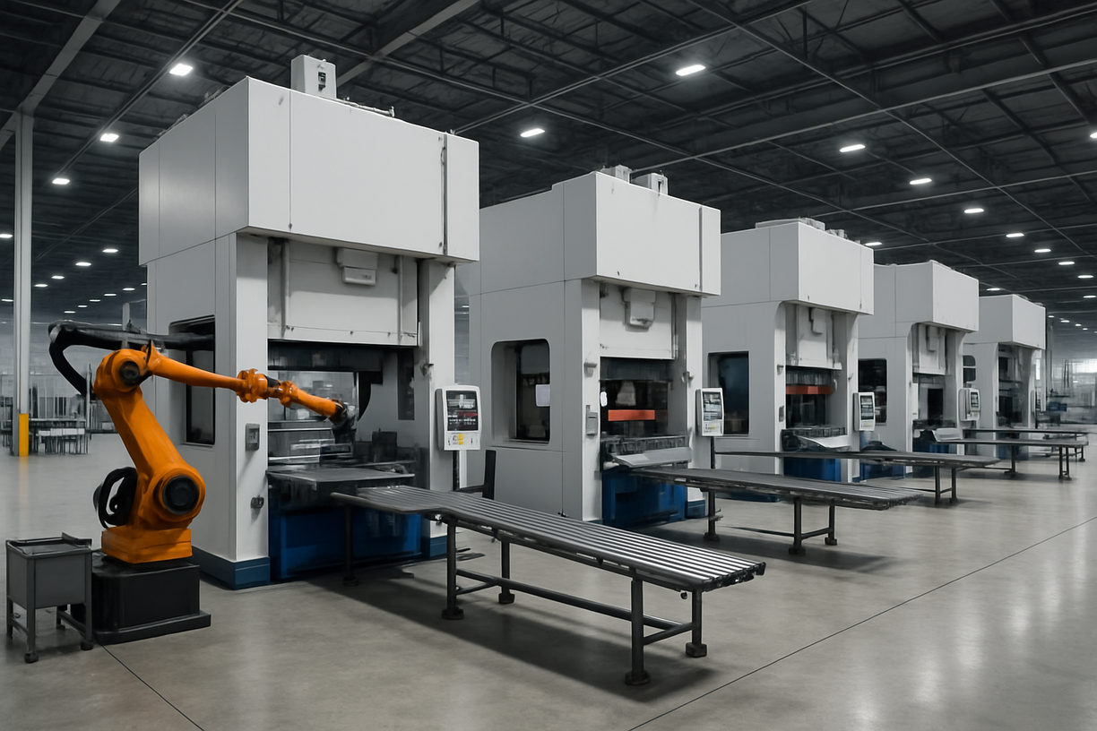 Modern stamping line with scalable capacity
