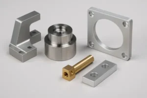 cnc machined metal parts sample set aluminum stainless brass