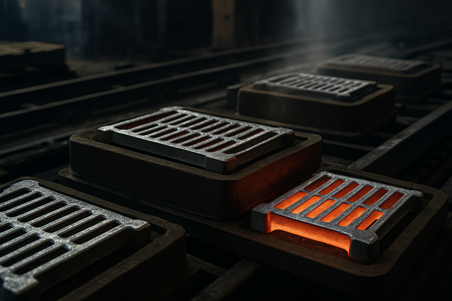 Grate bar casting banner background for boiler applications