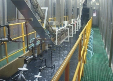 Quality control lab environment showing inspection setup.