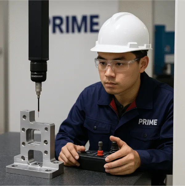 Dimensional inspection and measurement evidence in a QC lab