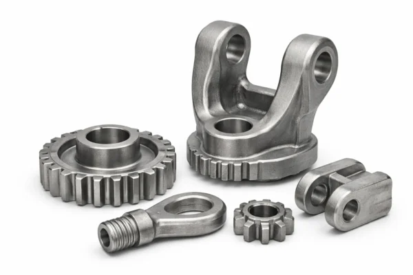 Closed die forged parts including gear blank and clevis