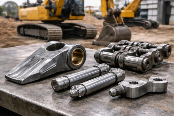 Forged gear blank or heavy equipment forging used under shock and abrasion