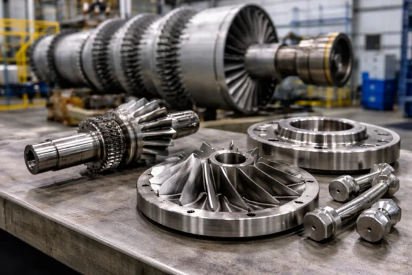 Forged turbine/valve-related component for power or industrial systems