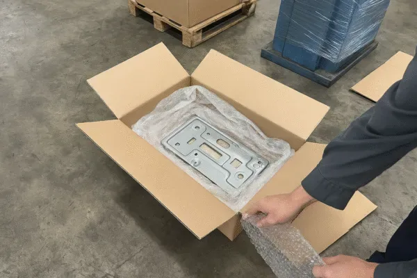 Custom packaging and kitting for export-ready metal components