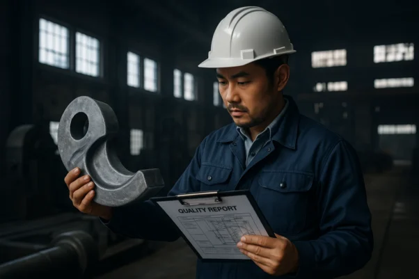 Quality inspection of forged parts with CTQ measurement and shipment documentation