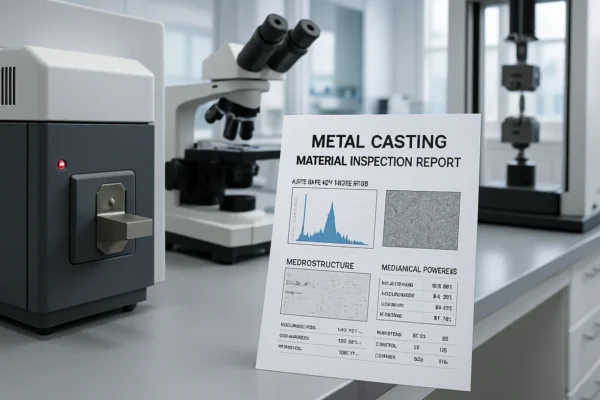 Material inspection report and hardness testing for grate bar alloys