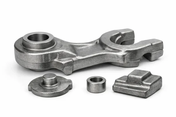 Open die forged metal parts including shaft, ring, and block