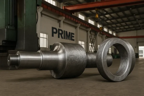 Custom open die forged shaft and ring produced by PRIME