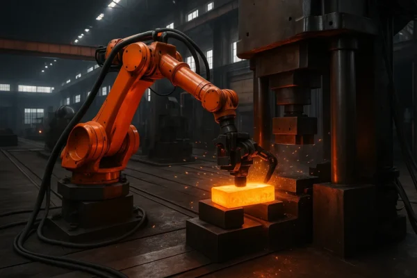 Forging production process with controlled forming steps and repeatable output