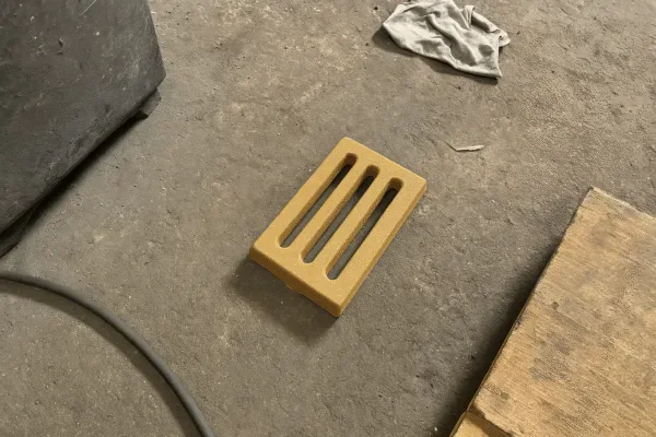 Grate bars produced with coated sand casting process in foundry workshop